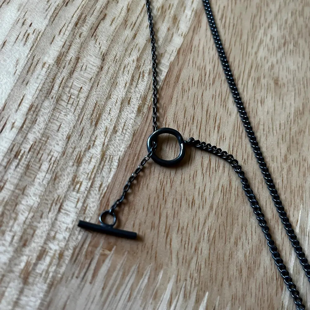 Oxidised Pansy Necklace