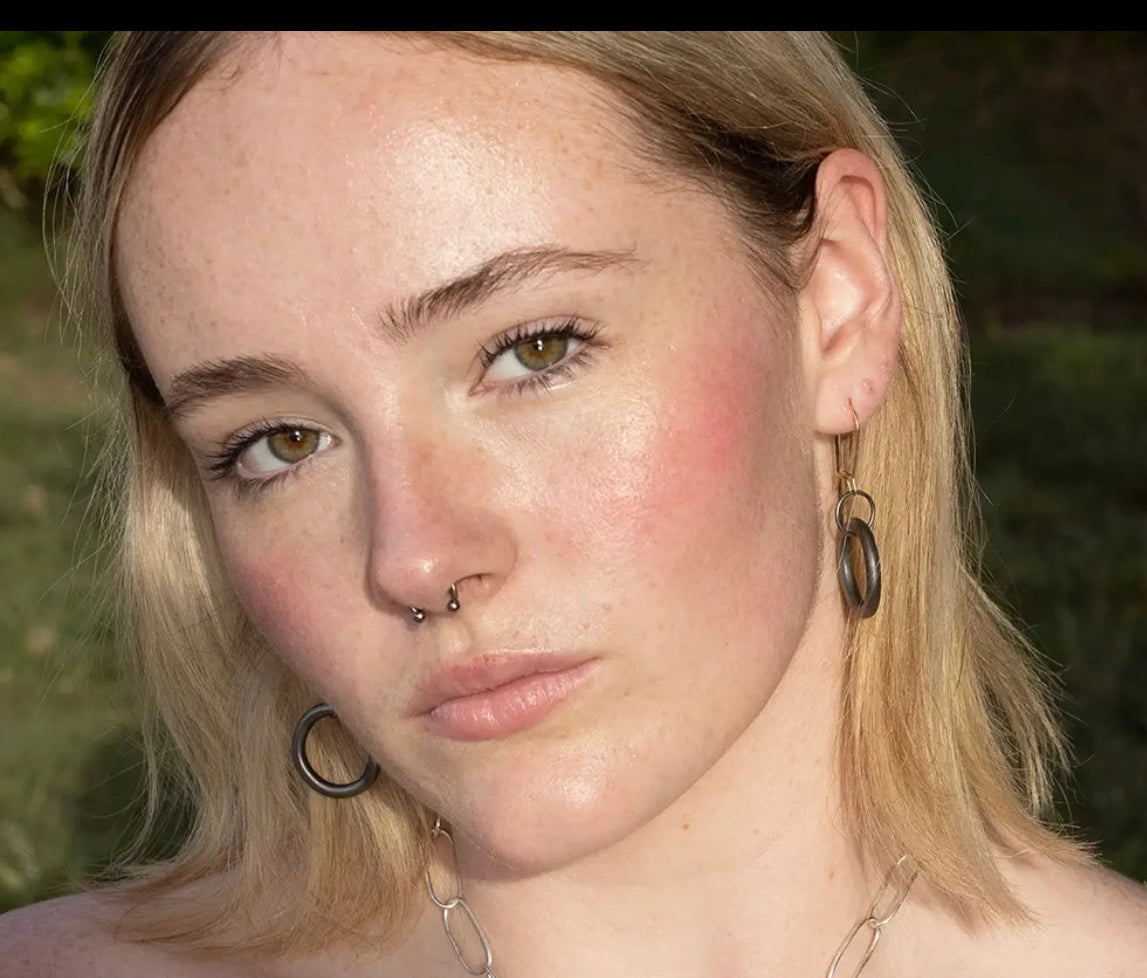 Black oxidised earrings